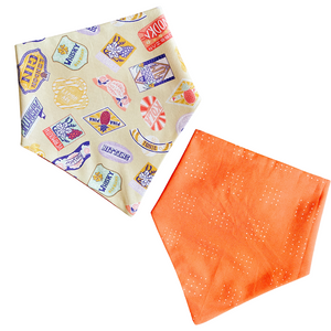 
            
                Load image into Gallery viewer, Lets Have a Drink &amp;amp; Orange Reversible Pet Bandana
            
        