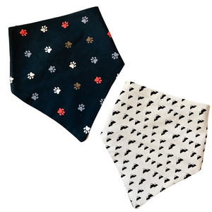 Paw Prints & Mountains Reversible Pet Bandana