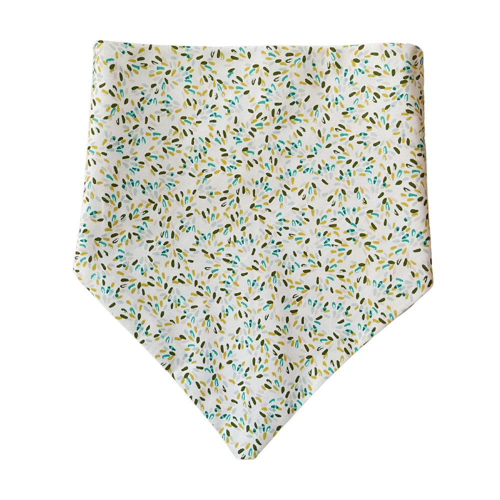 Sage Green Plaid & Neutral Speckles Reversible Pet Bandana