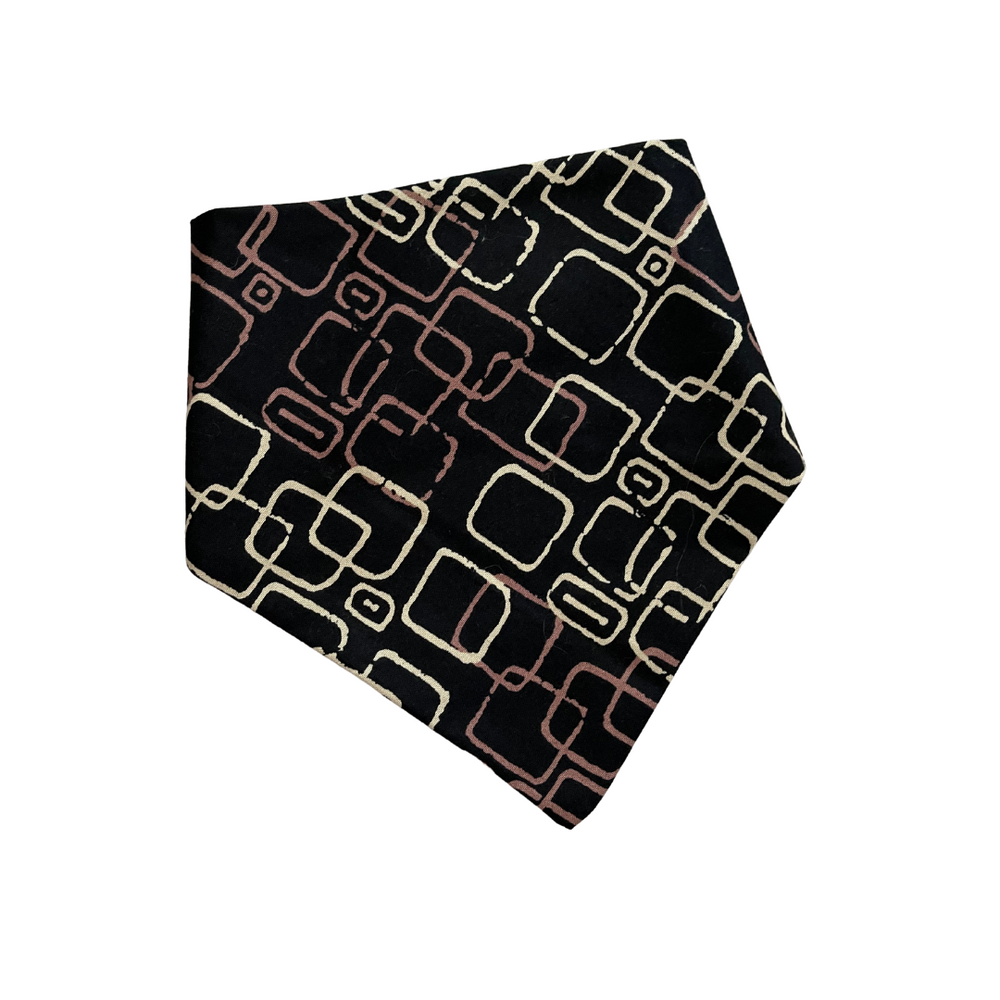Neutral Geometric Reversible Pet Bandana