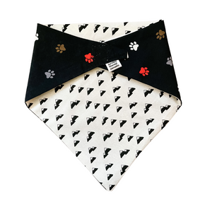 Paw Prints & Mountains Reversible Pet Bandana