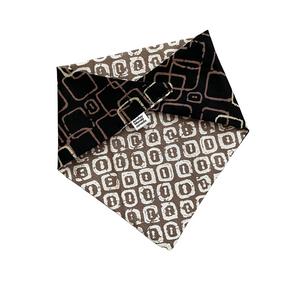 Neutral Geometric Reversible Pet Bandana