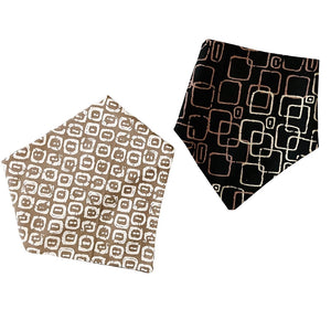Neutral Geometric Reversible Pet Bandana
