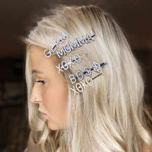 XOXO Hair Pin- Silver
