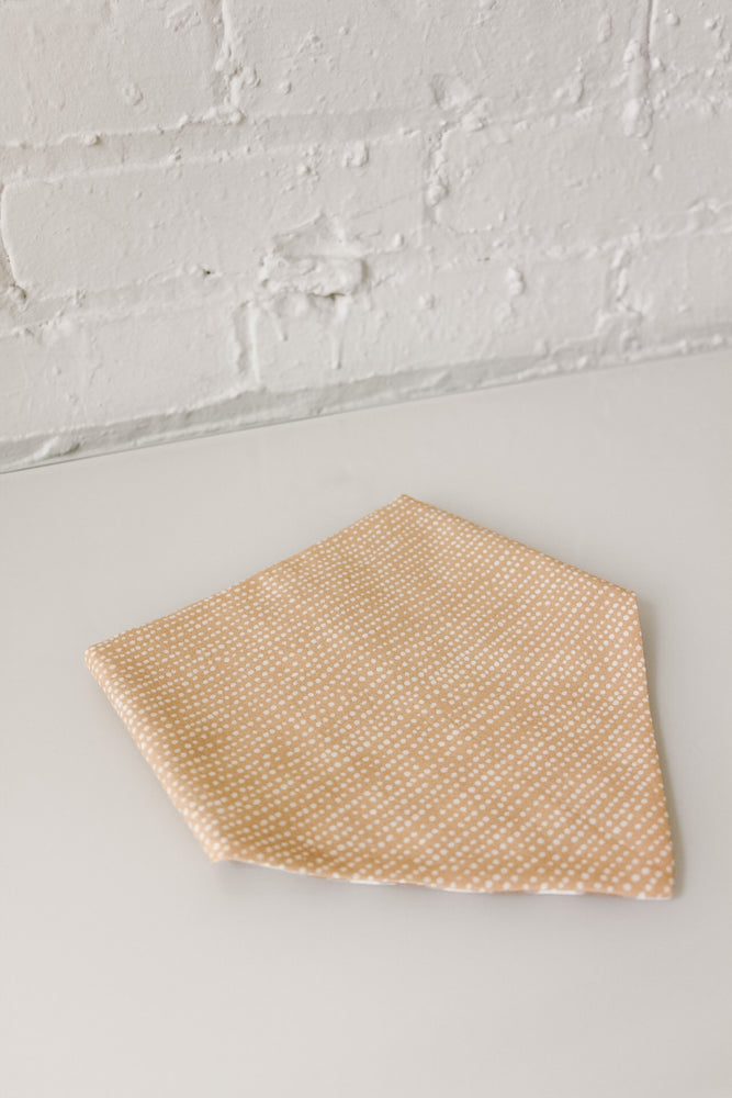 Tan/White Plaid & Neutral X Reversible Pet Bandana