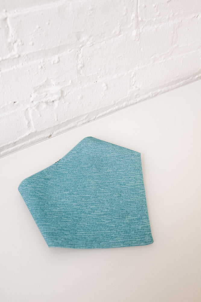 Teal Bees & Deep Teal Spotted Pet Bandana
