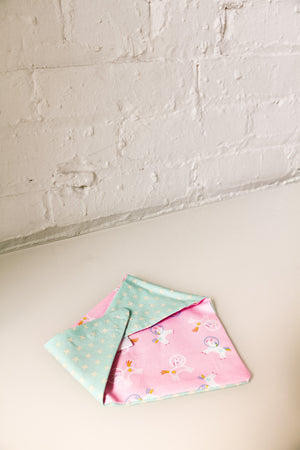 Unicorn & Teal Reversible Pet Bandana